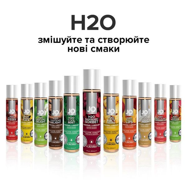 Змазка на водній основі JO H2O &mdash; Raspberry Sorbet (30 мл) без цукру, рослинний гліцерин SO1468 фото