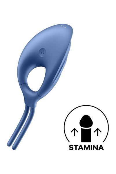 Ерекційне віброкільце-ласо Satisfyer Swordsman Blue, міцна фіксація, 10 режимів, потужний мотор SO6281 фото