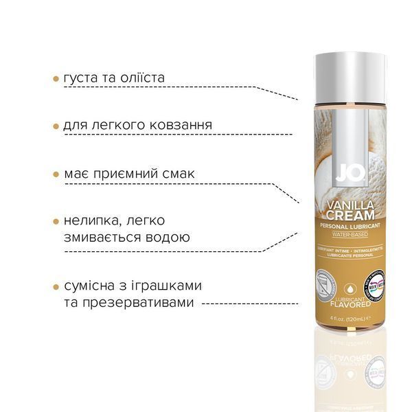 Змазка на водній основі JO H2O Vanilla Cream 120 мл SO1778 фото